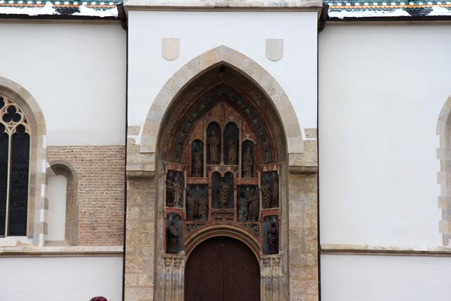 ザグレブの聖マルコ教会周辺での眺め