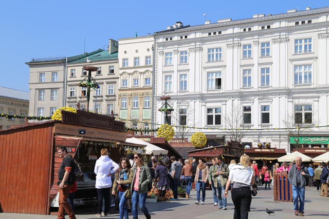 クラクフ中央市場広場と周辺での写真
