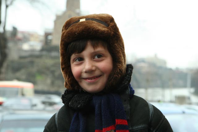 トビリシのハマム近くで会った子（a boy met near the Hamam in Tbilisi）