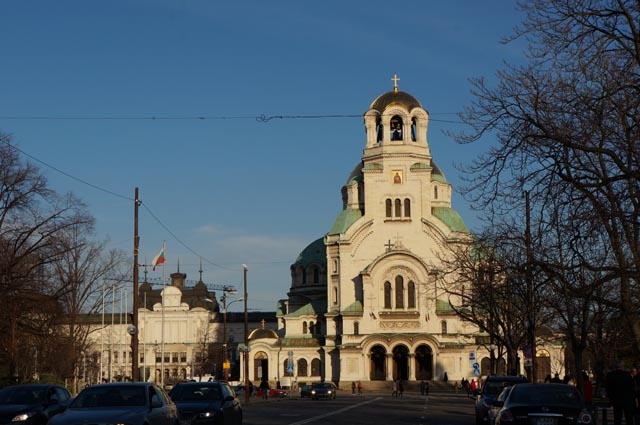 ソフィアのアレクサンドルネフスキー大聖堂周辺での写真