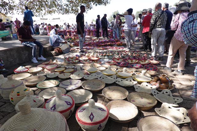 アクスムバスケット市場（エチオピア）