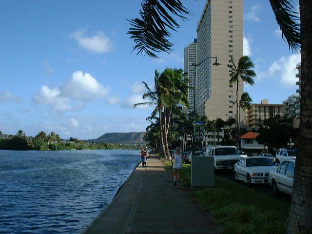 ハワイのワイキキ／アラワイ運河（Waikiki／Ala Wai Canal）