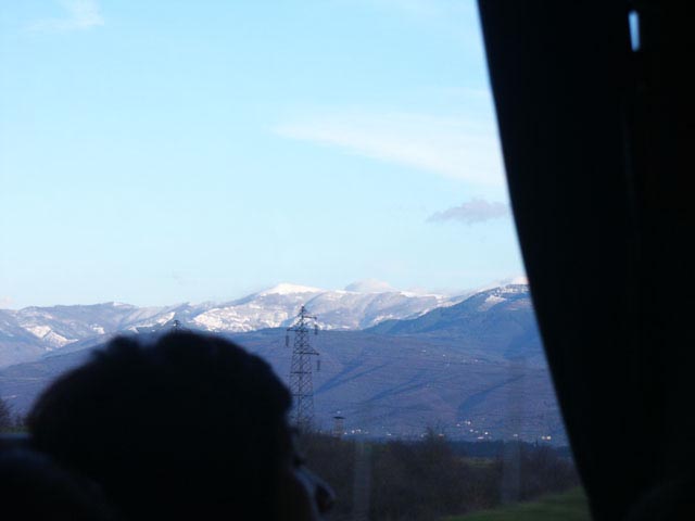 ミラノからベネチアに至るバスから眺めた風景