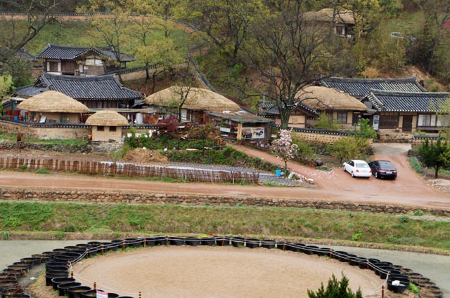 慶州良洞民俗村での眺め