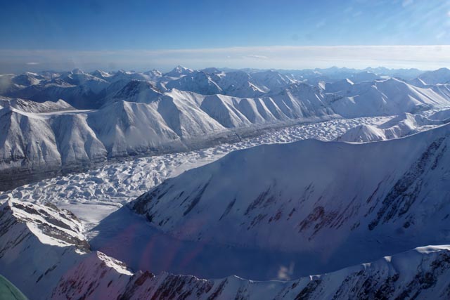 北イニルチェク氷河（キルギスタン）の氷河（northern Inylchek glacier）