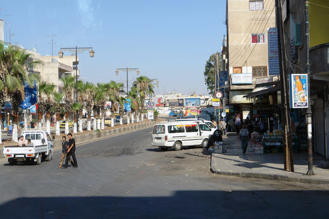シリア側ヨルダン国境への街道からの眺め