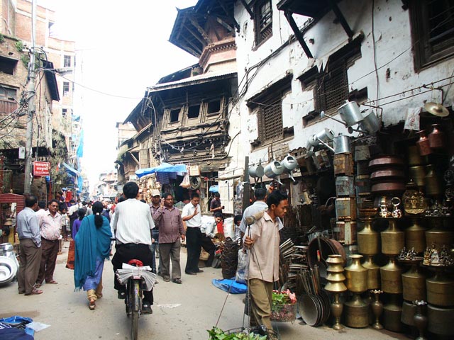 ネパール／カトマンドゥのアサントーレ（Asan Tole in Katmandu）