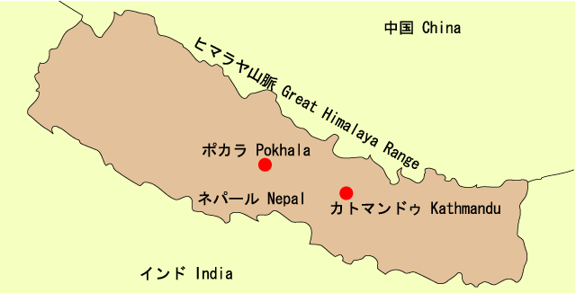 ネパールの地図／Map of Nepal