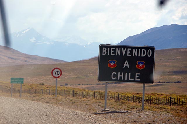 チリ入国での写真