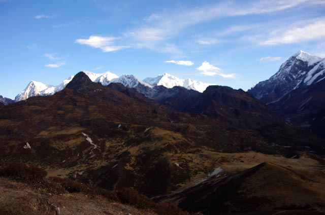 ゾングリビューポイント（Dzongri View Point）での眺め
