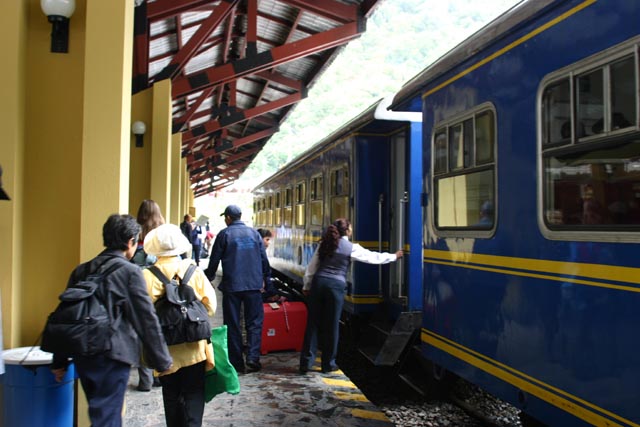 チュピチュへの列車の光景