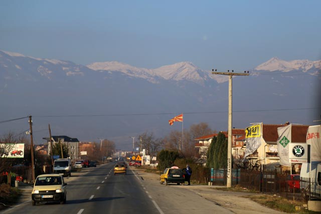 マケドニアからアルバニアに入るときの写真