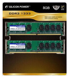 Silicon Power DDR3 1333 8GB(4GBx2枚)