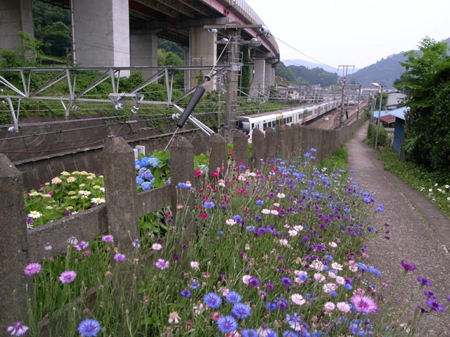 中央高速とJR相模湖駅（通常の画像）